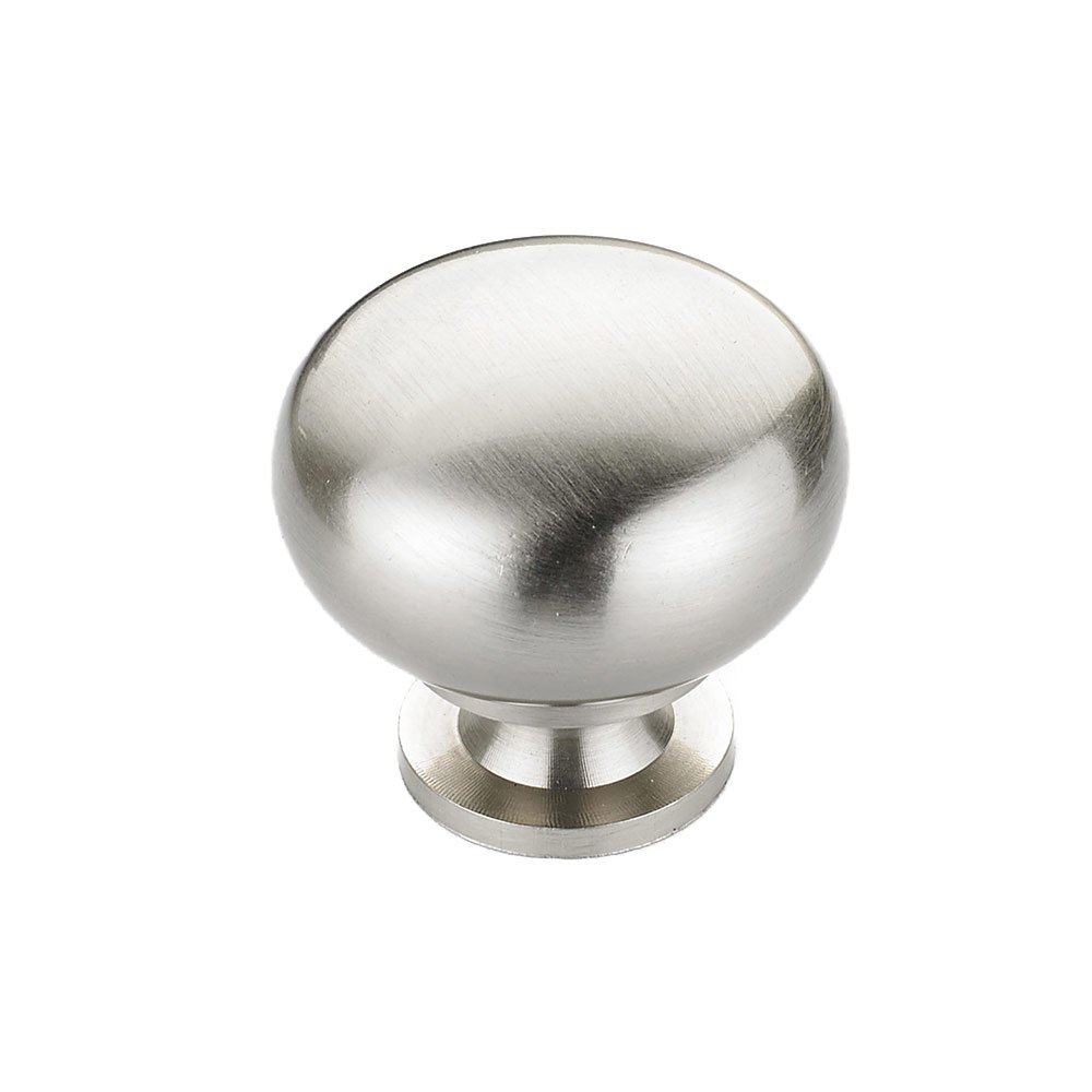 Richelieu Hollow Brass 1 1/4" Diameter Round Knob with Small Base in Brushed Chrome