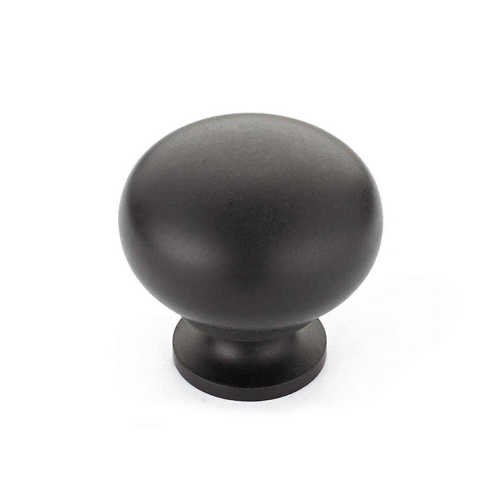Richelieu Hollow Brass 1 1/4" Diameter Round Knob with Small Base in Oil Rubbed Bronze