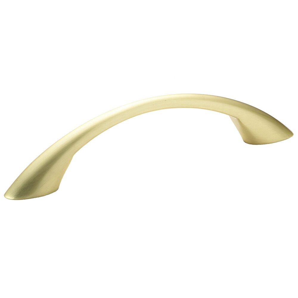 Richelieu 3 3/4" Centers Bow Pull with Flared Ends in Satin Brass