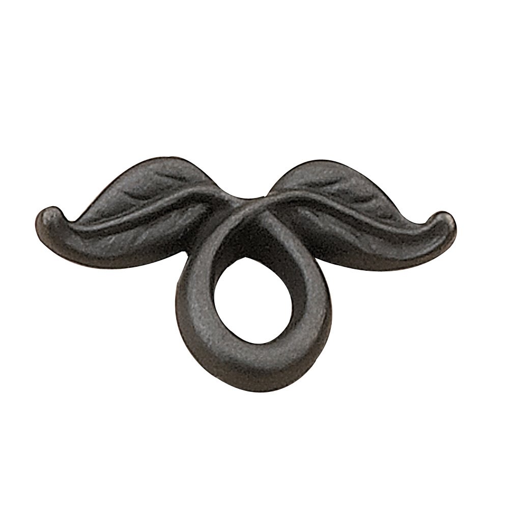 Richelieu 2 15/16" Long Leaves Ring Pull in Matte Black Iron
