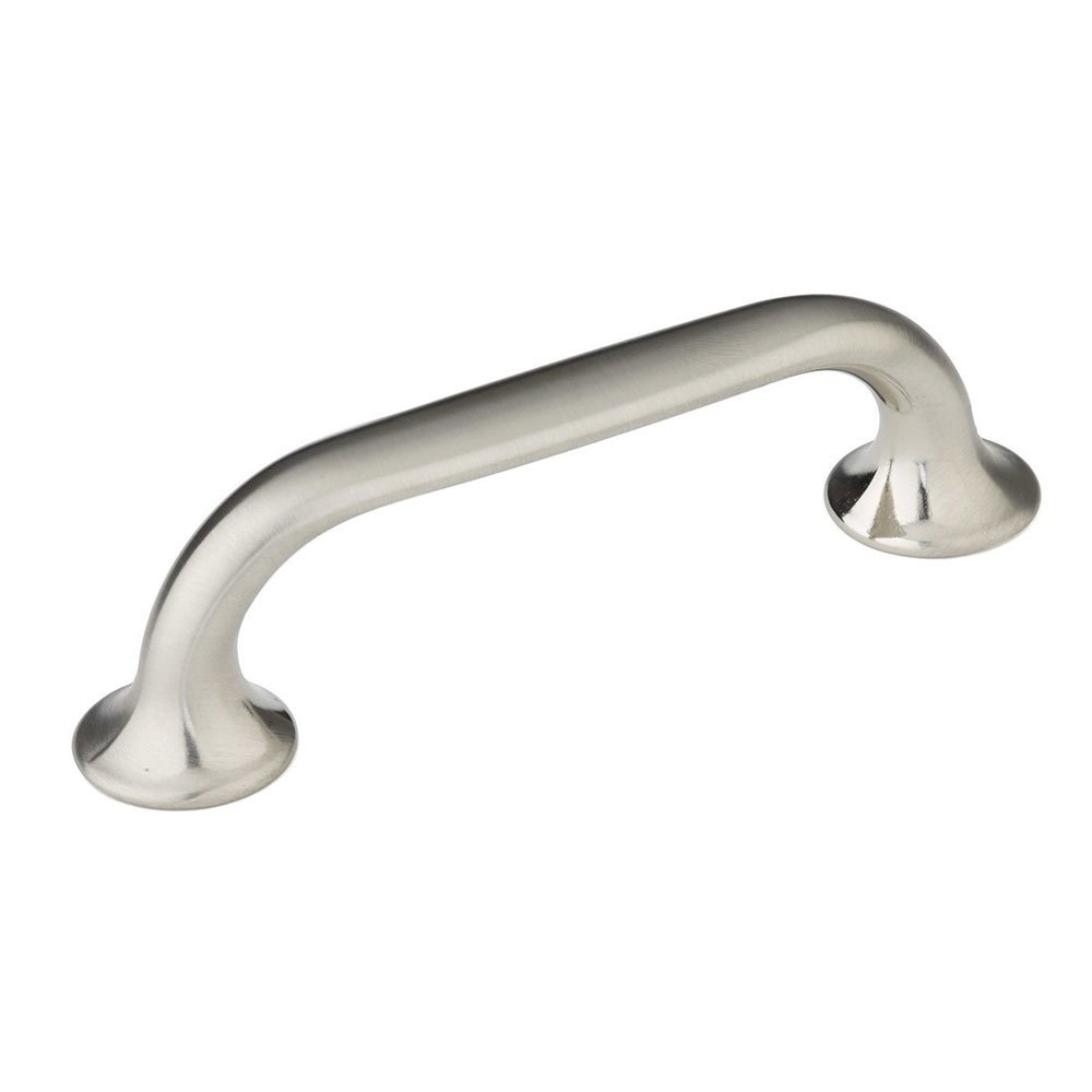Richelieu 3 3/4" Centers Pull with Fluted Ends in Brushed Nickel
