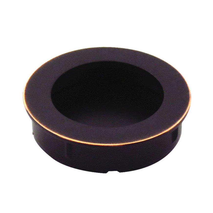 Richelieu 2 3/8" Round Recessed Pull In Brushed Oil Rubbed Bronze