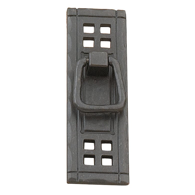 Richelieu 4 1/4" Centers Craftsman Style Pendant Pull with Backplate in Matte Black Iron