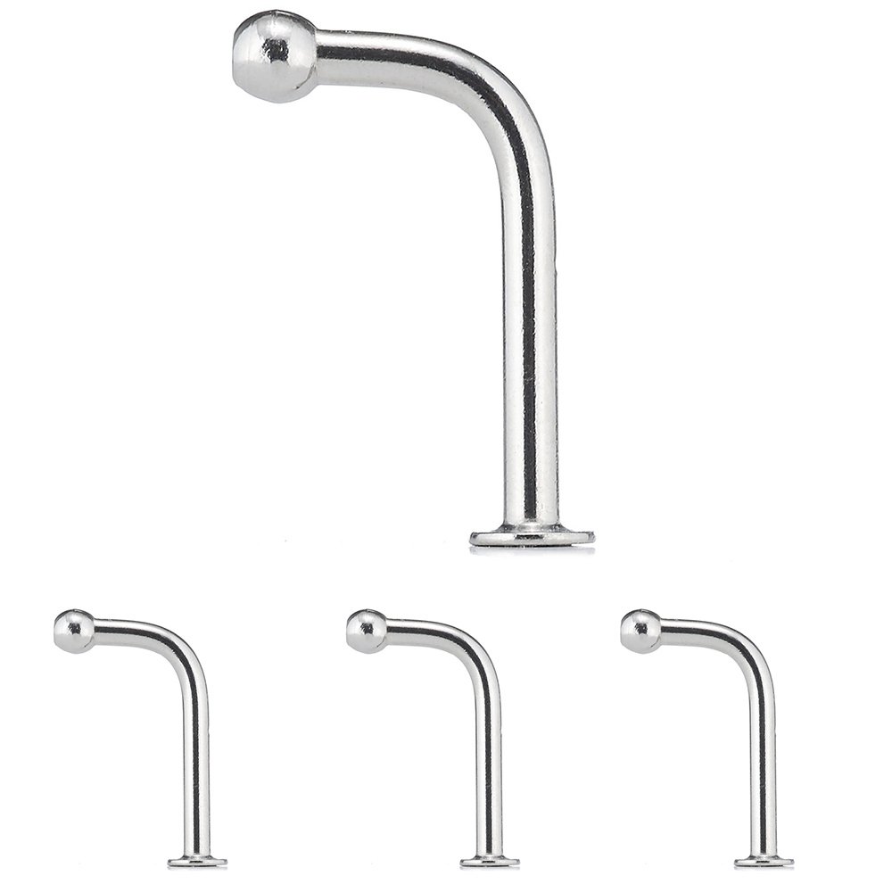 Richelieu Stainless Steel 7/8" Long L-Shaped Screw Hook in Polished Stainless Steel (SOLD AS PACK OF 4)