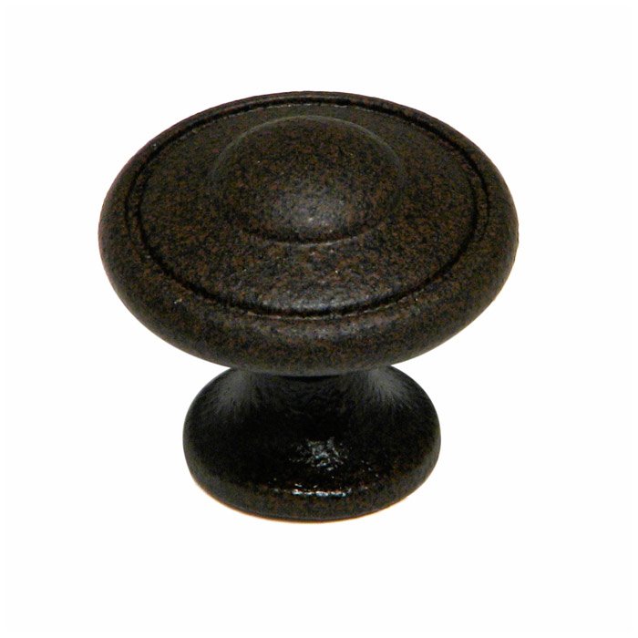 Richelieu 1 3/16" Diameter Knob with Grooved Edge in Antique Rust