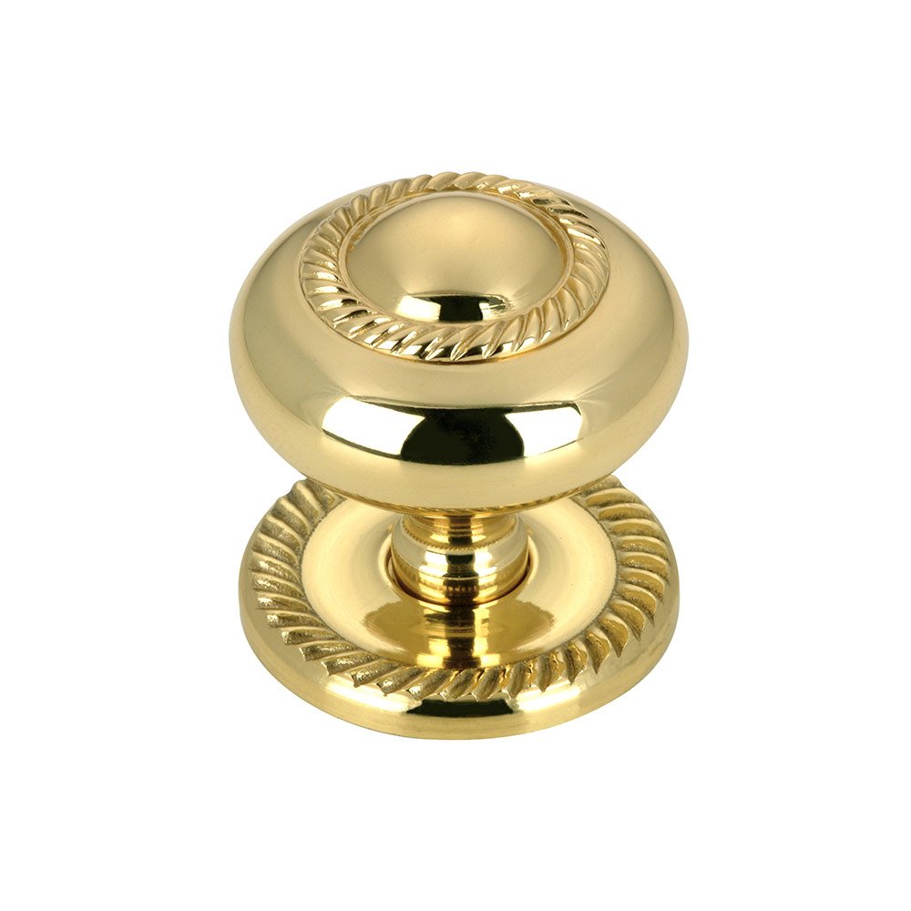 Richelieu Solid Brass 1 1/2" Diameter Knob with String Embossed Detail in Brass
