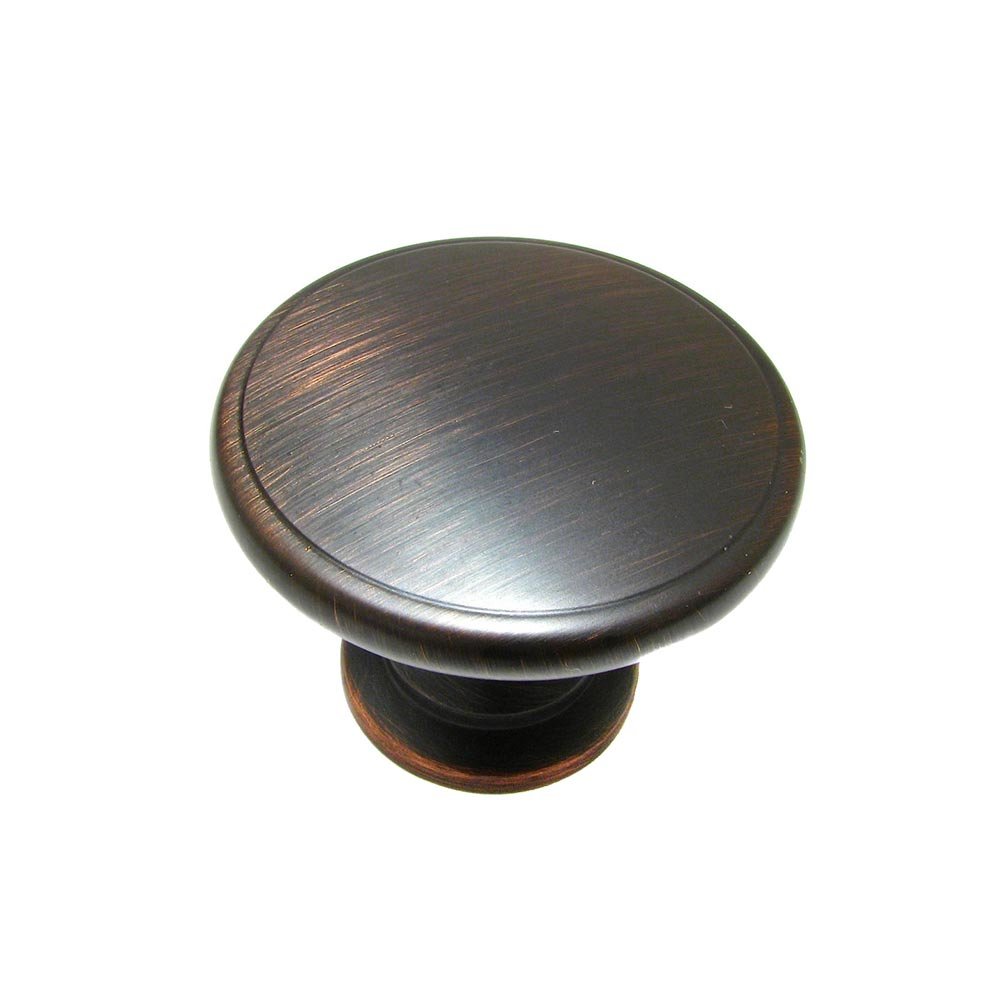 Richelieu 1 3/4" Diameter Knob with Beveled Accent in Brushed Oil Rubbed Bronze