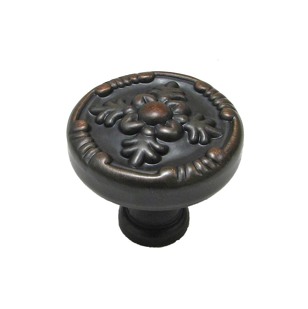 Richelieu 1 1/4" Diameter Embossed Knob in Brushed Oil Rubbed Bronze