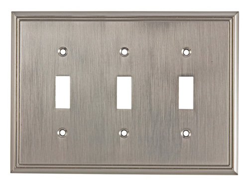 Richelieu Contemporary Triple Toggle in Brushed Nickel