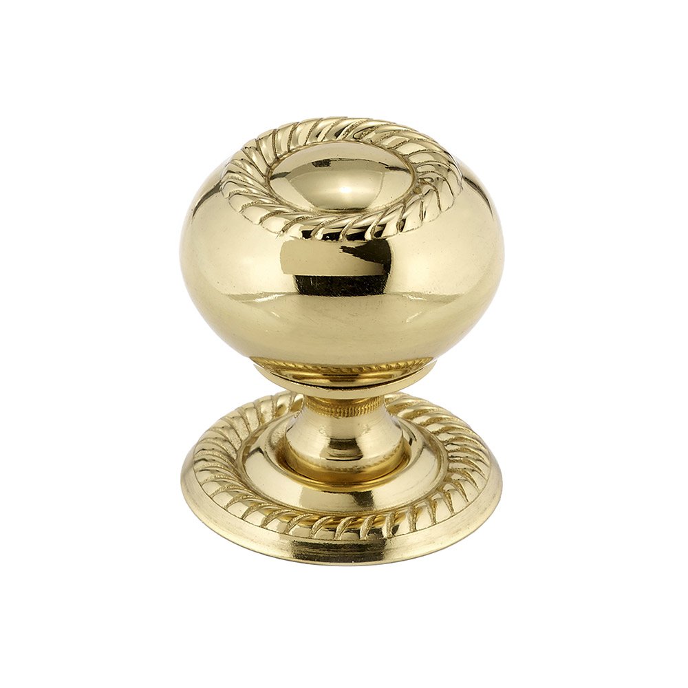 Richelieu 1 1/4" Diameter Knob with Rope Embossed Detail In Brass