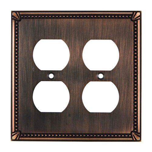Richelieu Traditional Double Duplex Outlet in Brushed Oil Rubbed Bronze