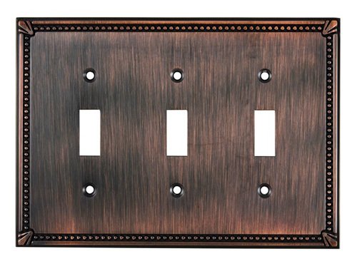 Richelieu Traditional Triple Toggle in Brushed Oil Rubbed Bronze