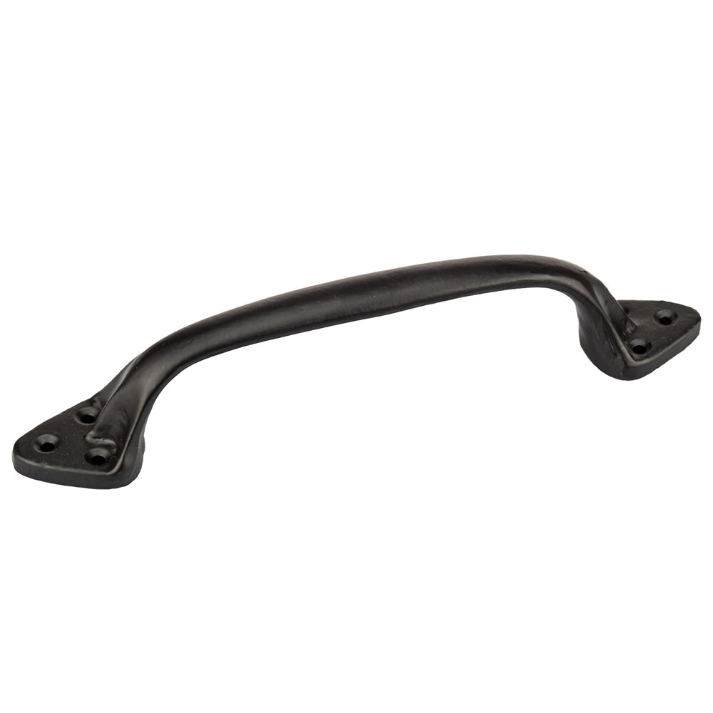 Richelieu 8 7/8" Long Front Mount Forged Iron Pull In Matte Black
