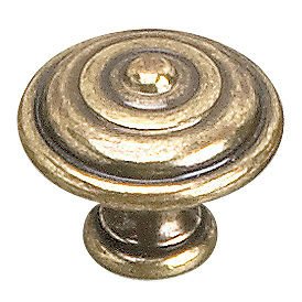 Richelieu 1 3/8" Round Traditional Brass Knob in Burnished Brass