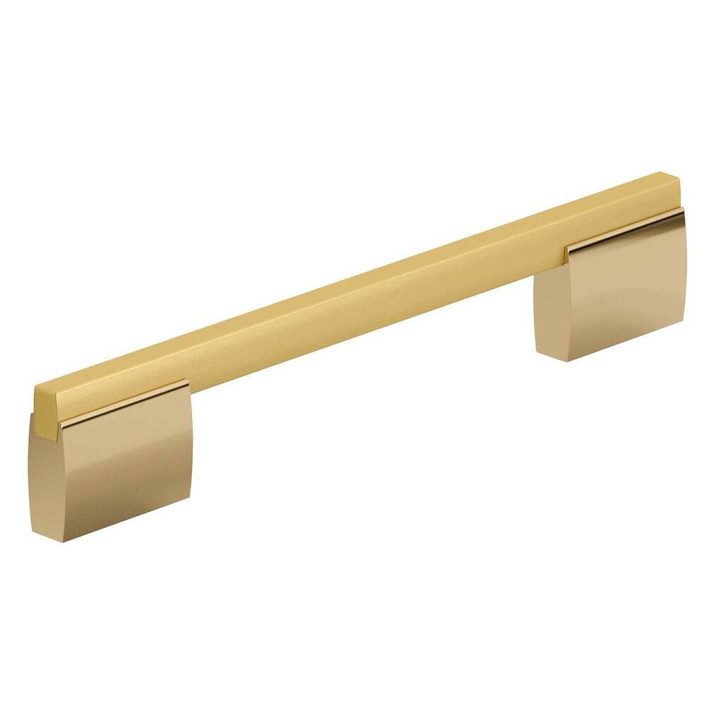 Richelieu 7 9/16" Center Handle in Metallic Gold and Brushed Gold