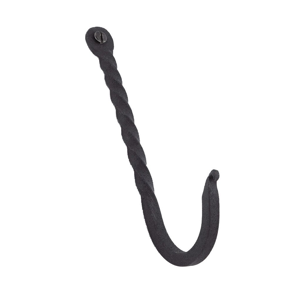 Richelieu Single Classic Forged Iron Hook in Black Forged Iron