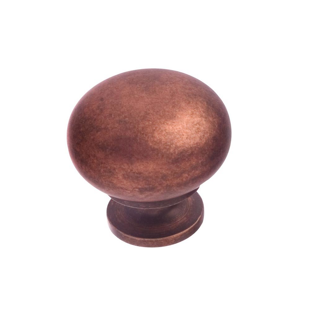 Richelieu 1 1/4" Round Traditional Brass Knob in Antique Copper