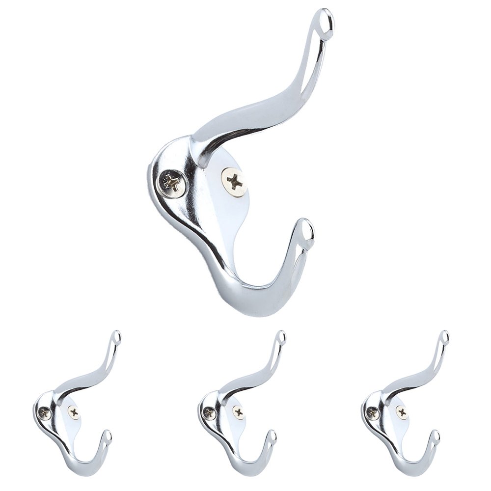 Richelieu 2 3/4" Single Utility Hook (4 Per Pack) in Chrome