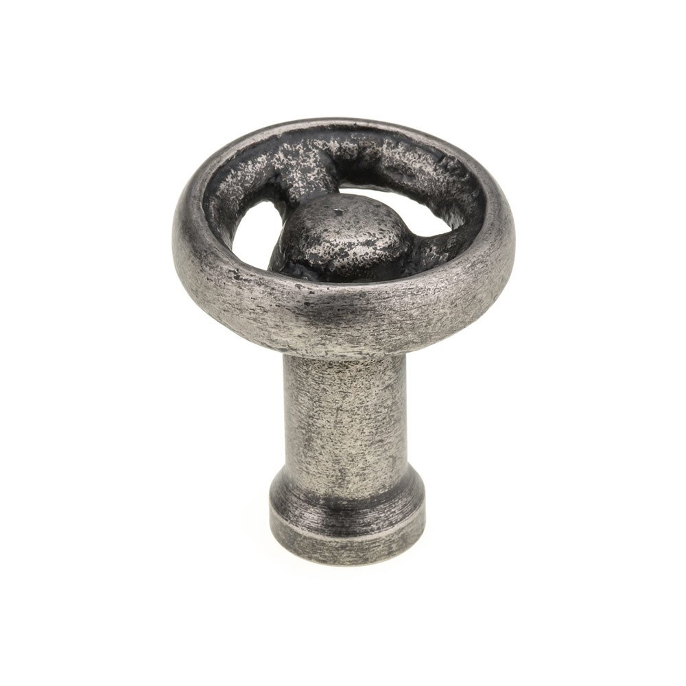 Richelieu 1 9/16" Round Eclectic Wrought Iron Knob in Pewter
