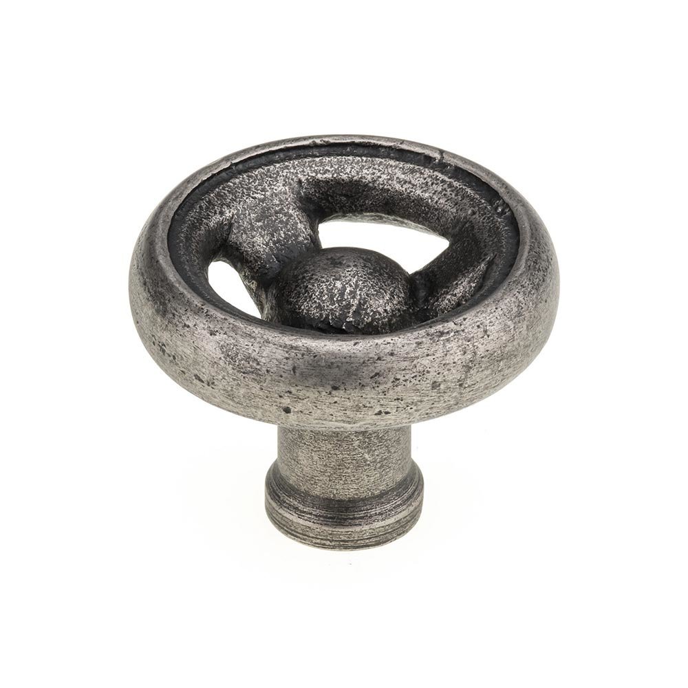 Richelieu 2 17/32" Round Eclectic Wrought Iron Knob in Pewter