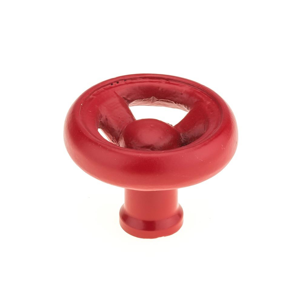 Richelieu 2 17/32" Round Eclectic Wrought Iron Knob in Red