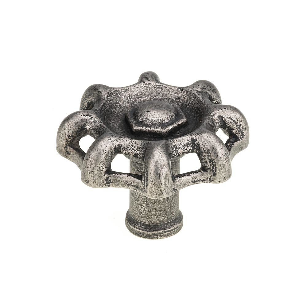 Richelieu 3 1/32" Round Eclectic Wrought Iron Knob in Pewter