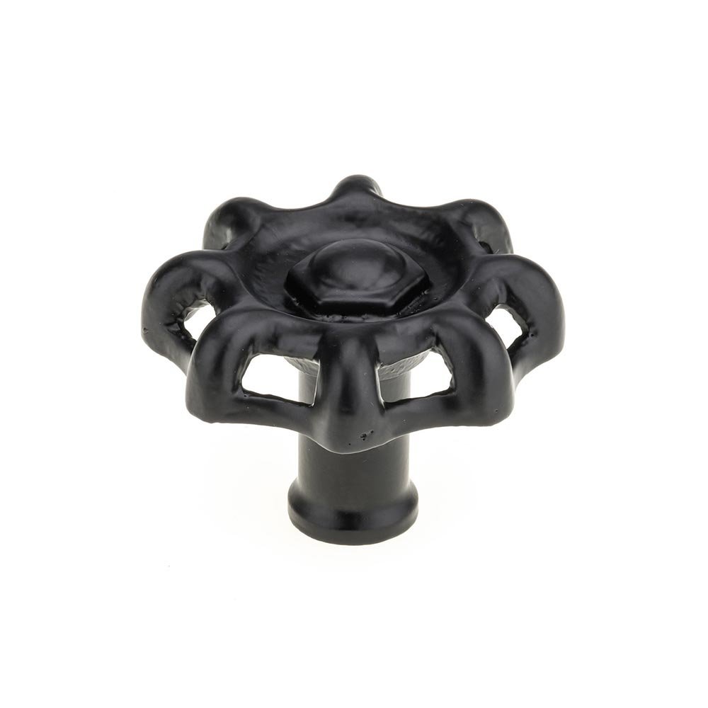 Richelieu 3 1/32" Round Eclectic Wrought Iron Knob in Black