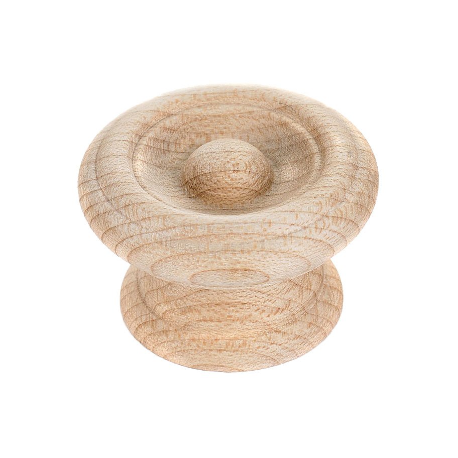 Richelieu 1 1/2" Round Eclectic Maple Wood Knob in Unfinished Maple