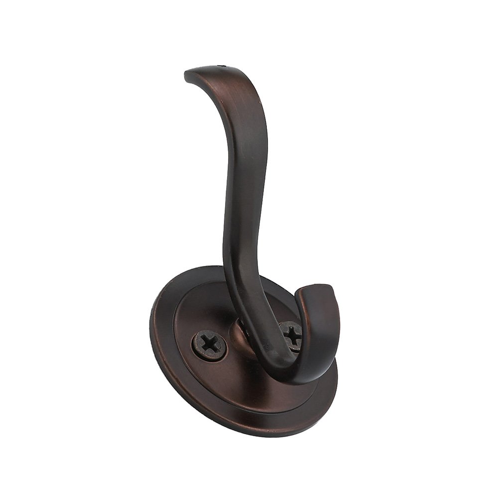 Richelieu Classic Single Metal Hook in Brushed Oil Rubbed Bronze