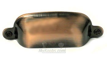RK International Flat Box Cup Pull in Antique Copper