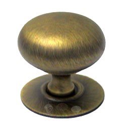 RK International 1 1/2" Plain Hollow Knob with Backplate in Antique English