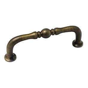 RK International 3" Centers Decorative Elongated Colonial Pull in Antique English