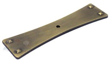 RK International Bent Rectangle Single Hole Backplate in Antique English
