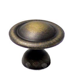 RK International 1 1/4" Smooth Dome Knob in Antique English