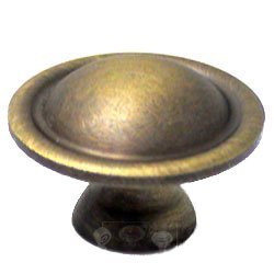 RK International 1 1/2" Smooth Dome Knob in Antique English