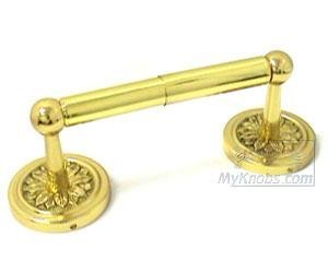 RK International Two Post Tissue Paper Holder in Polished Brass