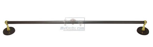 RK International 30" Towel Bar in Two-Tone Oil Rubbed Bronze and Brass