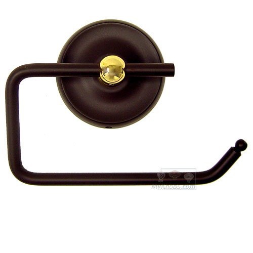 RK International One Arm Contemporary Tissue Paper Holder in Two-Tone Oil Rubbed Bronze and Brass