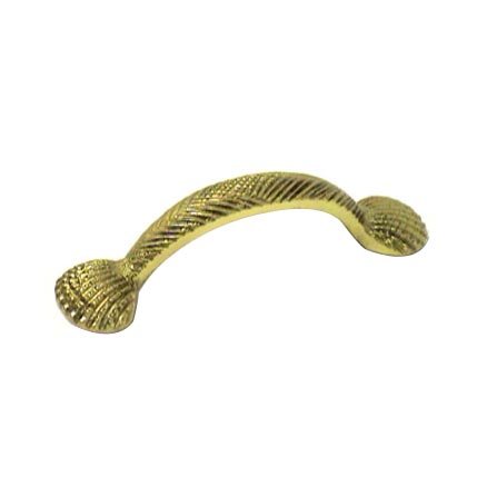RK International 3" Center Shell at Ends Pull in Polished Brass
