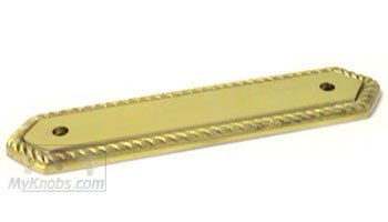 RK International 3 1/2" Center Rope Backplate in Polished Brass