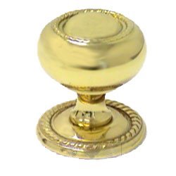 RK International 1 1/4" Rope Knob with Backplate in Polished Brass