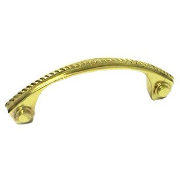 RK International 3 1/2" Center Rope Pull in Polished Brass
