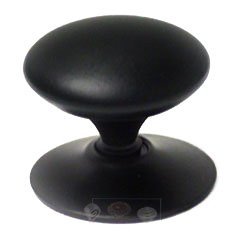 RK International 1 1/2" Plain Hollow Knob with Backplate in Black
