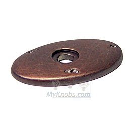 RK International Distressed Oval Backplate in Distressed Copper