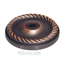 RK International Rope Single Hole Backplate in Distressed Copper