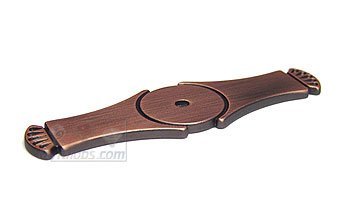 RK International Curved Backplate with Gill Ends in Distressed Copper