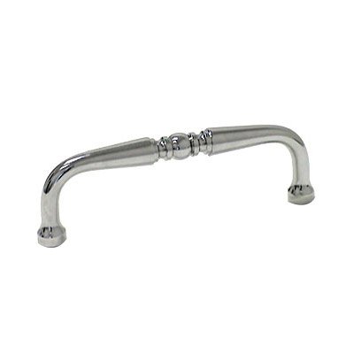RK International 3 1/2" Center Decorative Curved Pull in Polished Chrome