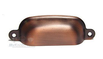 RK International Flat Box Cup Pull in Distressed Copper
