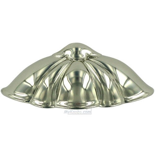 RK International 3" Centers Petal Cup Pull In Polished Nickel
