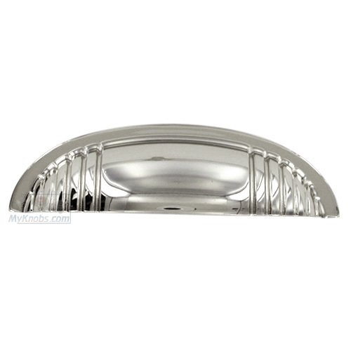 RK International 4" Centers Cup Pull in Polished Nickel